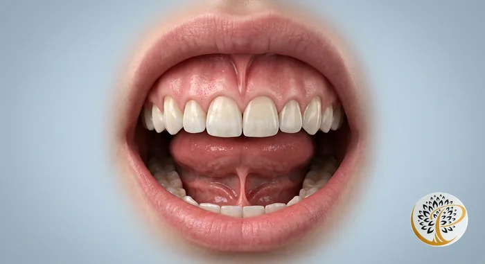 Detailed 3D anatomy of labial and lingual frena in the human mouth.